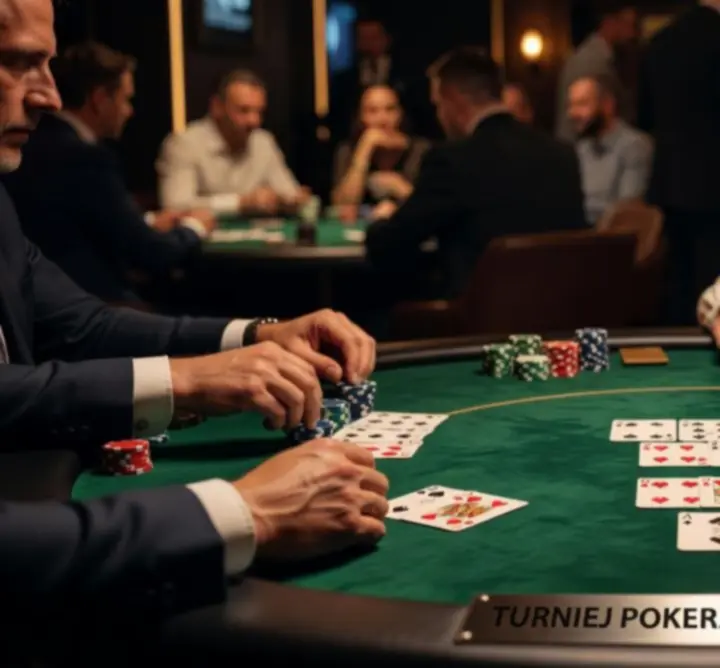 Stół pokerowy w nowoczesnym lounge GG-299-783 LIMITED przygotowany na wieczór turniejowy